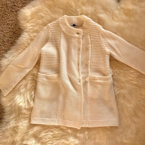 Janie and Jack Ivory Sweater Coat size 5